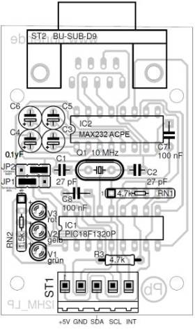 PCB Layout I2C-RS232-Interface